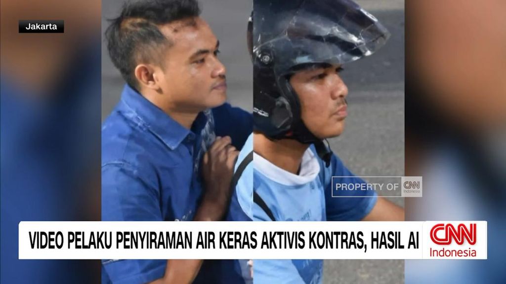VIDEO: Video Pelaku Penyiraman Air Keras Aktivis Kontras Hasil AI