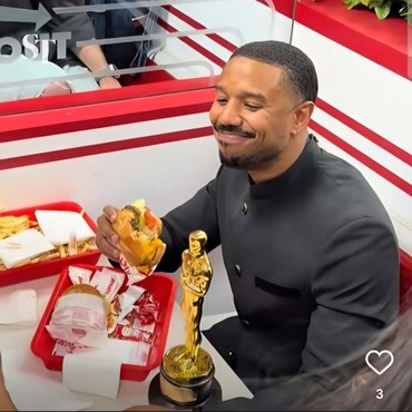 Aktor Terbaik Oscar 2026, 7 Potret Michael B Jordan Rayakan Kemenangan dengan Makan Burger