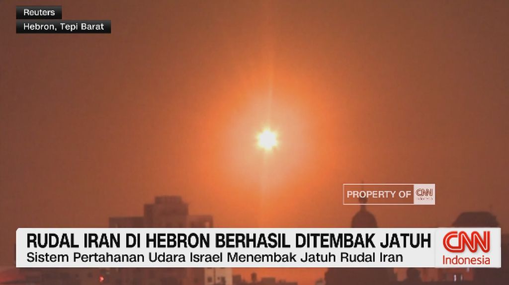 VIDEO: Rudal Iran di Hebron Berhasil Ditembak Jatuh