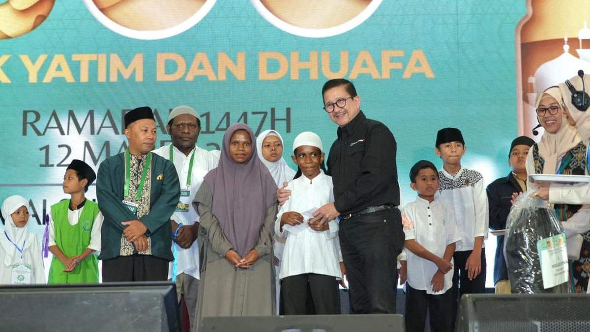 Karyawan Freeport Indonesia Gelar Bukber, Santuni Anak Yatim dan Duafa