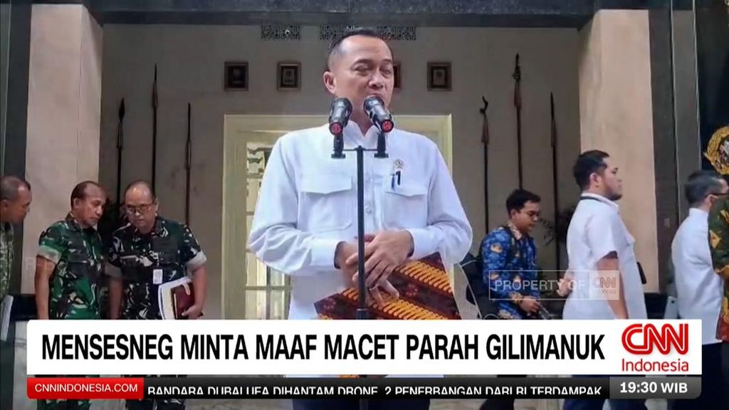 VIDEO: Mensesneg Minta Maaf atas Kemacetan Parah di Gilimanuk