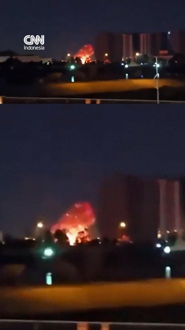 Penampakan Rentetan Drone Hujani Ibu Kota Irak dan Picu Kebakaran