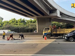Jaga Keselamatan Pemudik, Perkerasan Ruas Tol Jakarta-Tangerang Dikebut