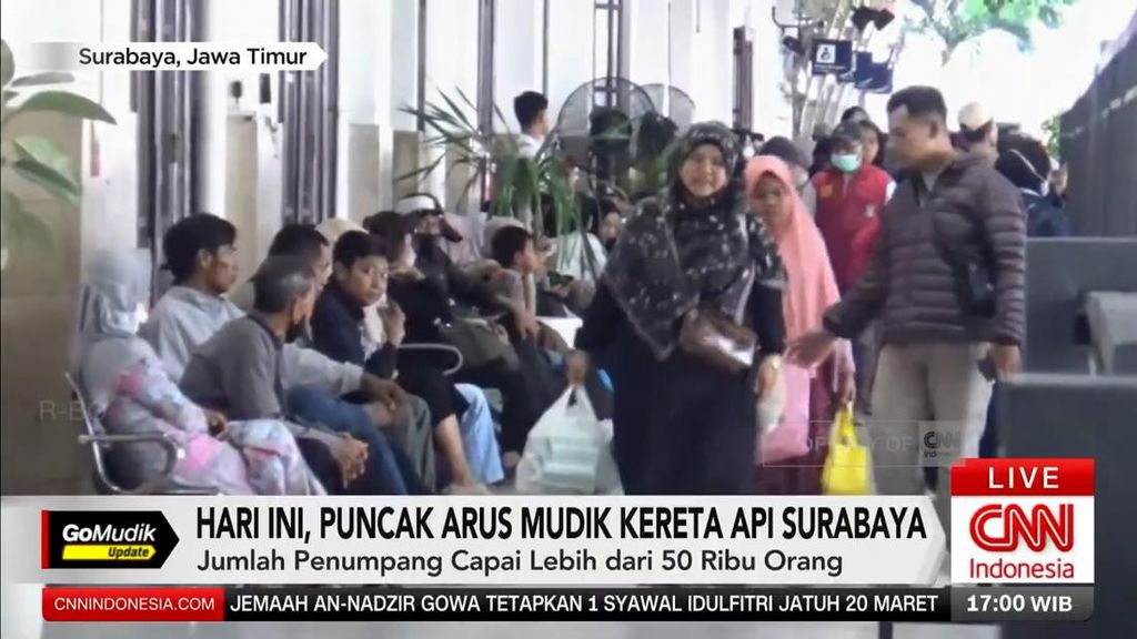 VIDEO: Puncak Arus Mudik Kereta Api Surabaya Hari Ini