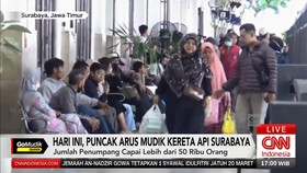 VIDEO: Puncak Arus Mudik Kereta Api Surabaya Hari Ini
