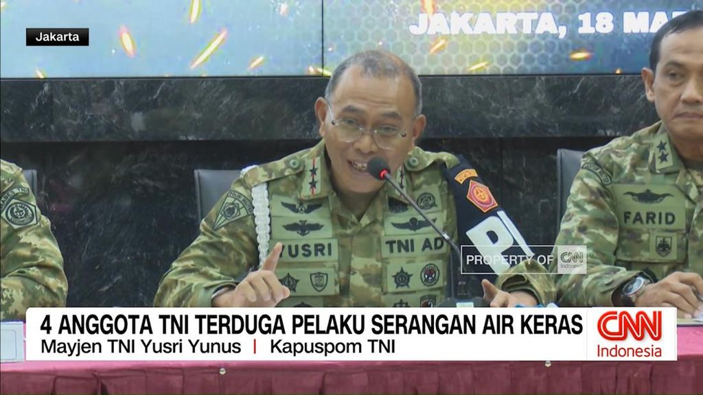 VIDEO: 4 Anggota TNI Terduga Pelaku Serangan Air Keras