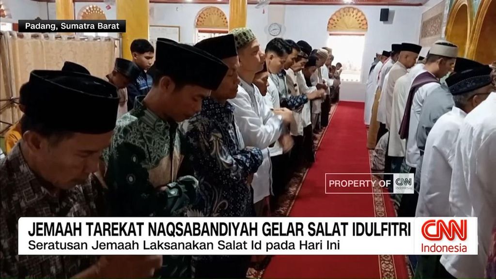 VIDEO: Jemaah Tarekat Naqsabandiyah Gelar Salat Idulfitri