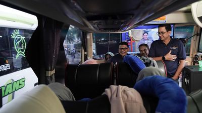 Bank Mandiri Lepas Lebih Dari 10.000 Peserta Mudik Bersama Gratis