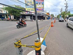 Polisi Nganjuk Tutup Sebagian Arus di Warujayeng dan Barong