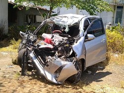 Penampakan Ringsek Calya Vs Bus di Tol Tegal Tewaskan 4 Pemudik