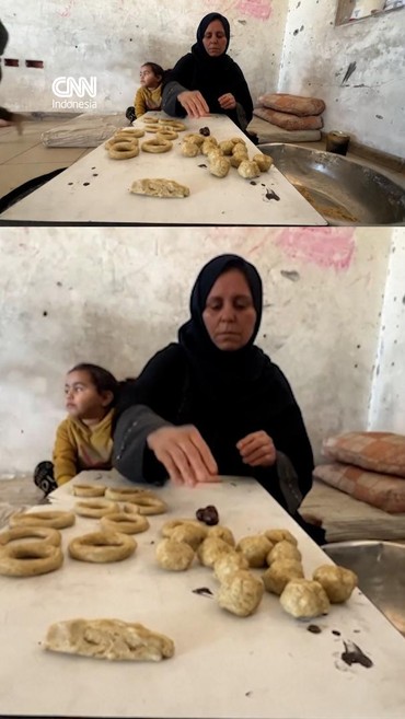 Pengungsi Gaza Sambut Idulfitri Dengan Variasi Kue Kering