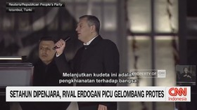 VIDEO: Setahun Dipenjara, Rival Erdogan Picu Gelombang Protes