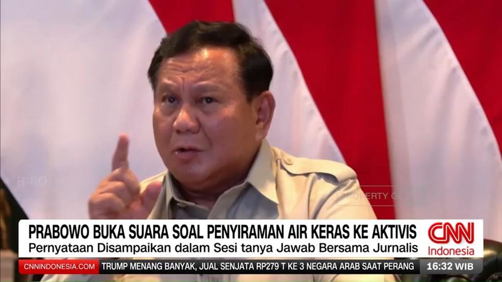 VIDEO: Prabowo Buka Suara soal Penyiraman Air Keras ke Aktivis