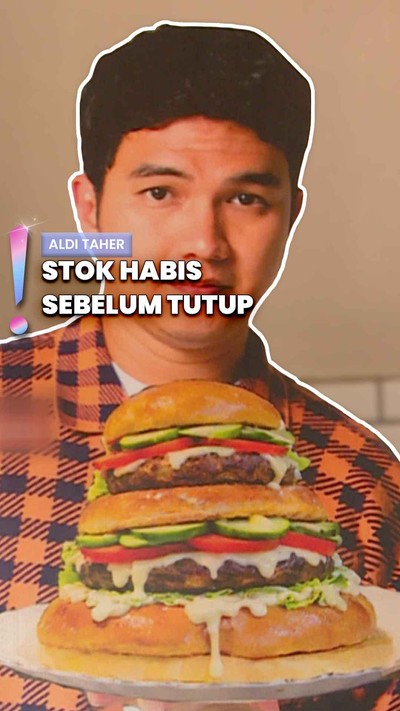 Video: Menikmati Kuliner Burger Viral Aldi Taher, Dagingnya Lembut!