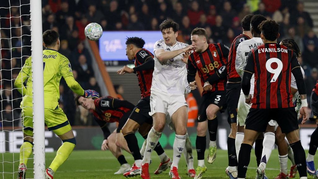 FOTO: Dua Kali Unggul, MU Gagal Kalahkan Bournemouth