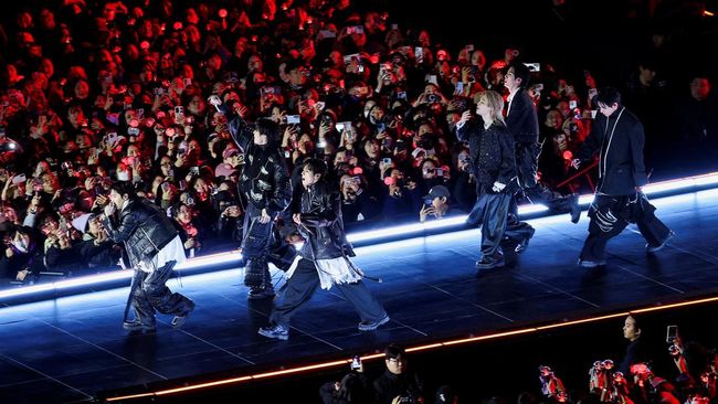 Kpop group BTS perform during ‘BTS The Comeback Live Arirang’ concert in central Seoul, South Korea, March 21, 2026. REUTERS/Kim Hong-ji/Pool