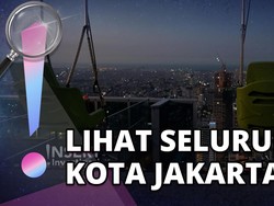 Coba Naik Ayunan di Puncak 382,9 M Gedung Tertinggi Se-Indonesia