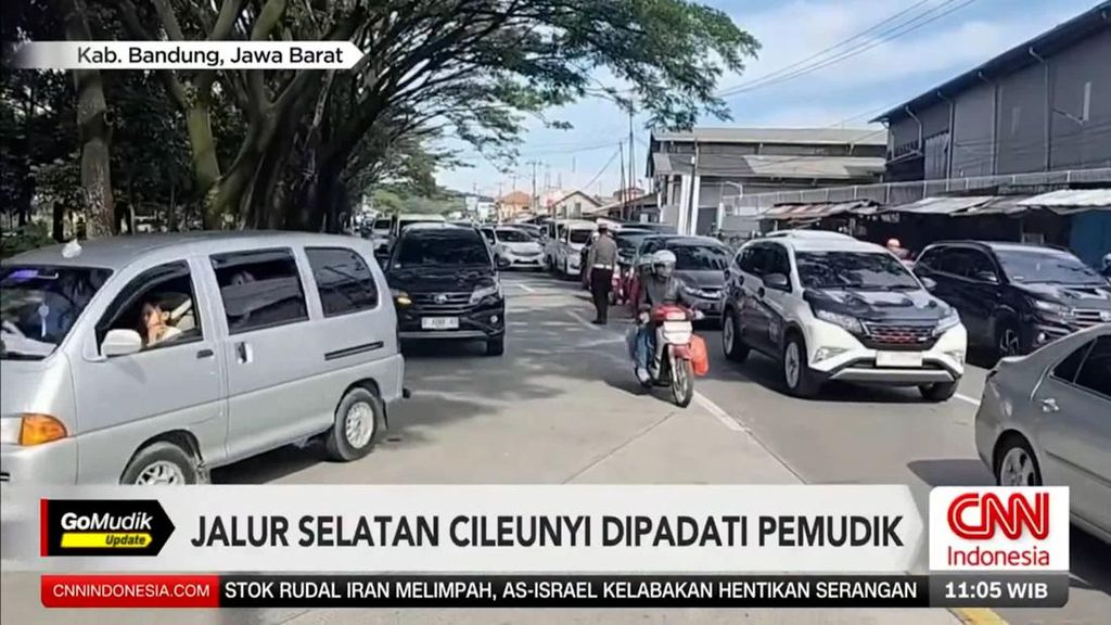 VIDEO: Jalur Selatan Cileunyi Dipadati Pemudik