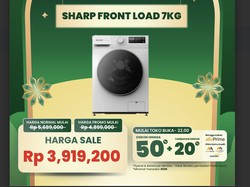 Mesin Cuci Front Load Anjlok Harganya di Transmart Full Day Sale