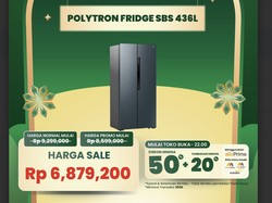 Kulkas Side by Side 436L Banting Harga di Transmart Full Day Sale