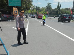 Polres Klaten Tarik Arus di Exit Tol Prambanan, Lalin Klaten-Jogja Lancar