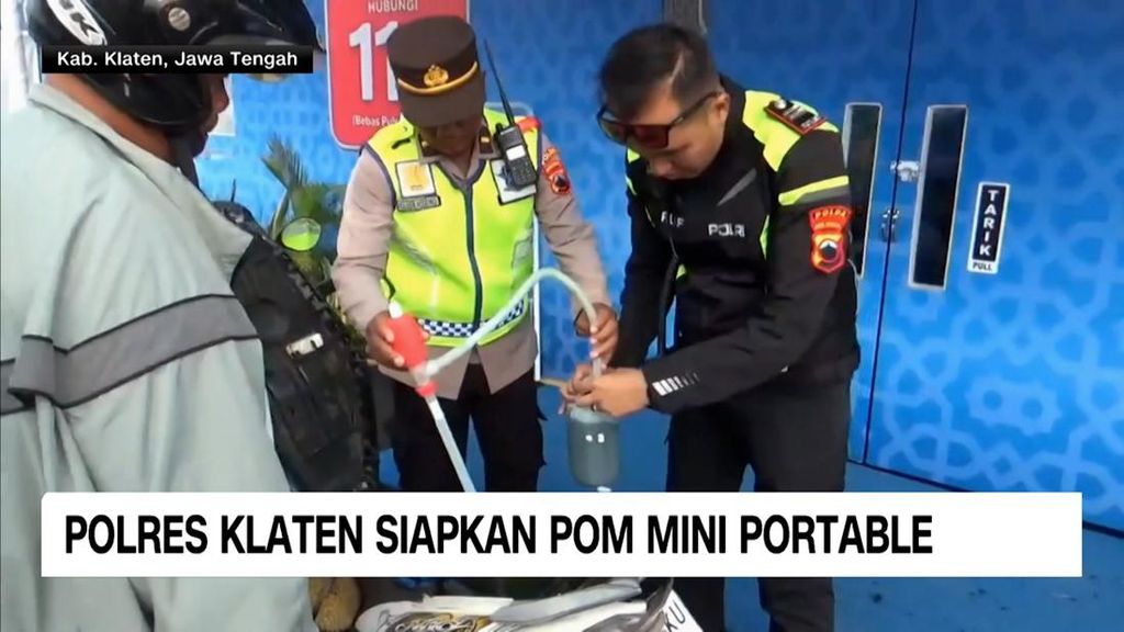 VIDEO: Polisi Klaten Siapkan Pom Mini Portable untuk Pemudik
