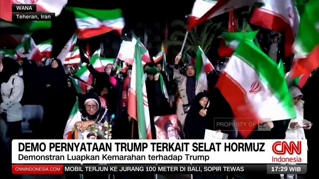 VIDEO: Demo Pecah di Teheran Usai Pernyataan Trump