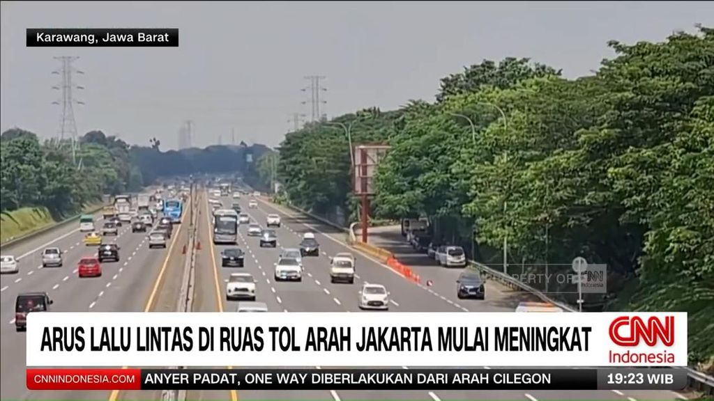 VIDEO: Arus Balik Lebaran di Tol Cikampek Mulai Meningkat
