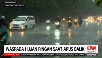 VIDEO: Waspada Hujan Ringan Saat Arus Balik Lebaran