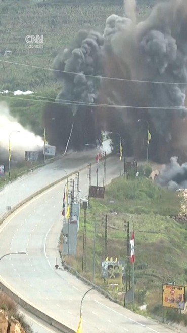 Detik-detik Serangan Israel Hancurkan Jembatan di Lebanon Selatan