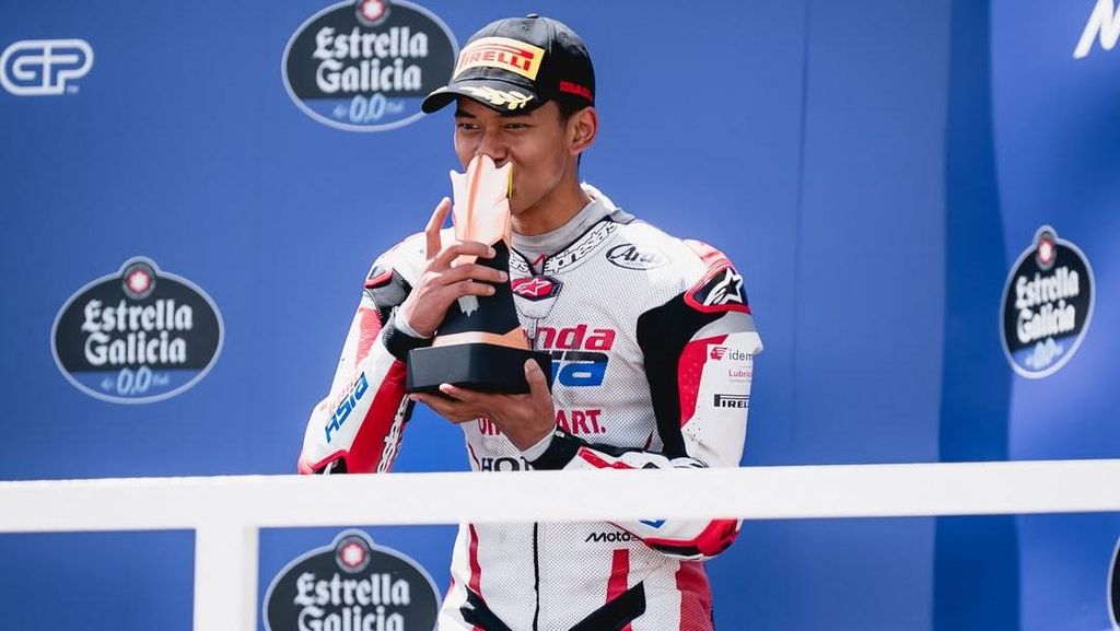 Veda Ega Sudah Punya Firasat Naik Podium Sebelum Race Moto3 Brasil