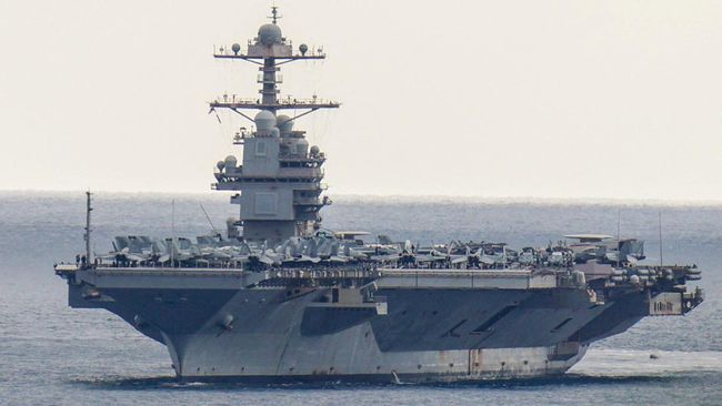 USS Gerald R. Ford Class milik Amerika Serikat menempati urutan pertama dalam daftar kapal induk terbesar di dunia saat ini.