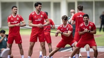 FOTO: Timnas Indonesia Bersolek Jelang Lawan Saint Kitts and Nevis