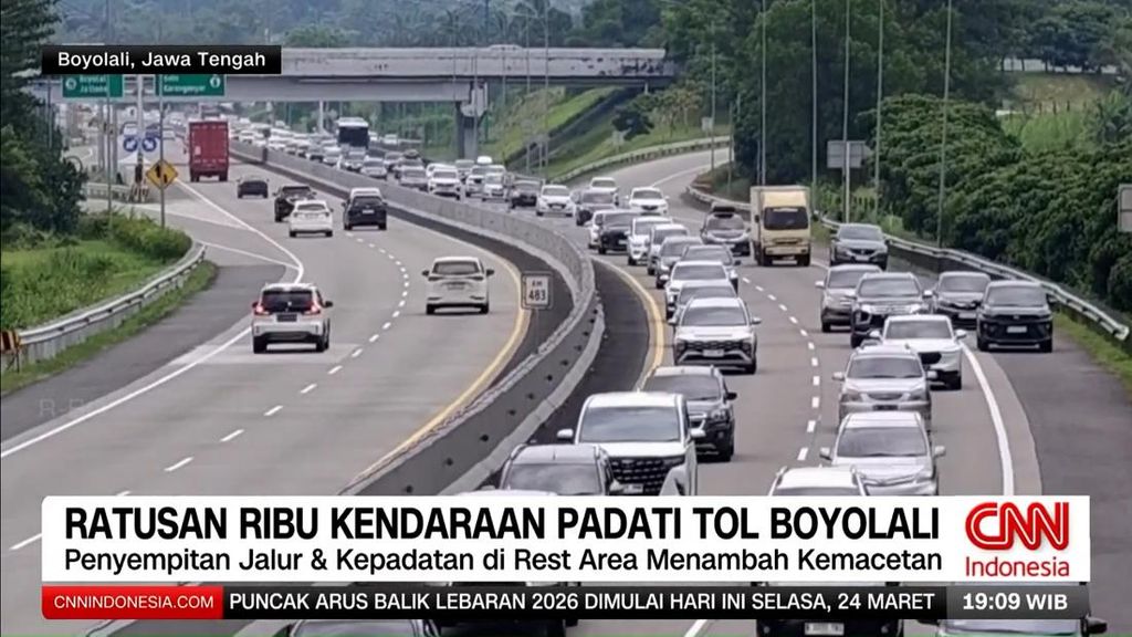 VIDEO: Ratusan Ribu Kendaraan Padati Tol Boyolali Saat Arus Mudik