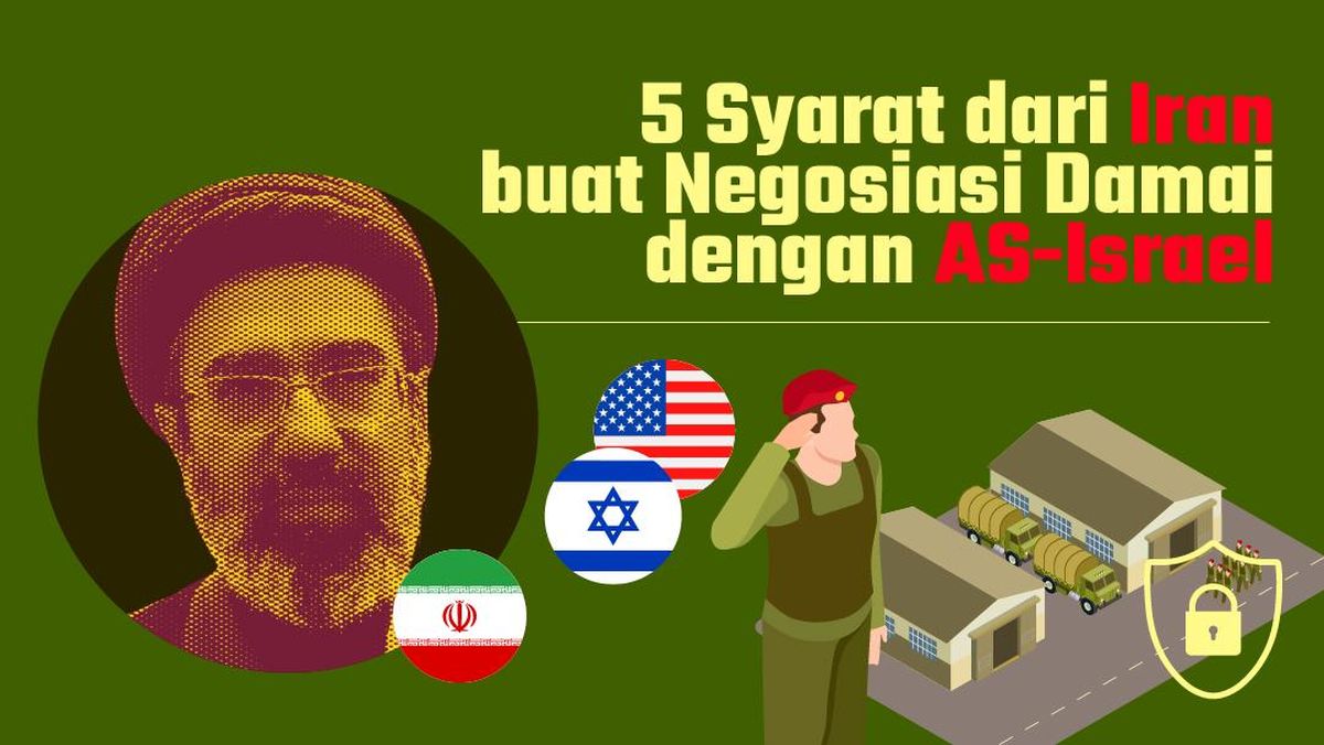 INFOGRAFIS: 5 Syarat dari Iran buat Negosiasi Damai dengan AS-Israel