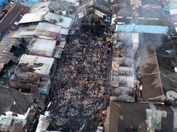 44 Kios Pasar Segiri Samarinda Hangus Terbakar, Pemkot Fokus Pembersihan