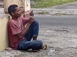 Viral Pria Isap Sabu di Pinggir Jalan Binjai, Berakhir Ditangkap