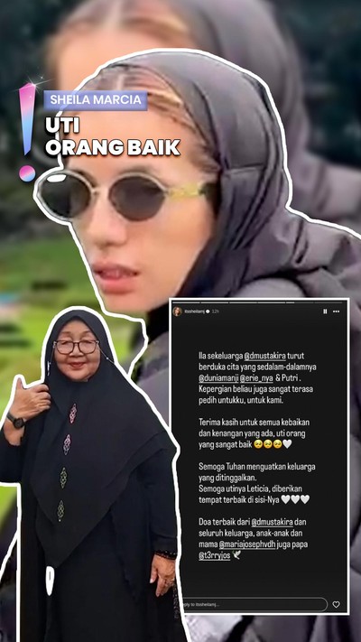 Video: Kondisi Demam, Sheila Marcia Didampingi Suami ke Pemakaman Ibu Anji
