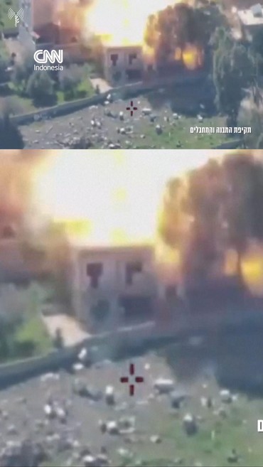 Detik-detik Israel Hantam Markas Hizbullah di Lebanon Selatan