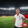 John Herdman merasakan kemenangan kedua bersama Timnas Indonesia. (CNNIndonesia.com/Adi Maulana Ibrahim)