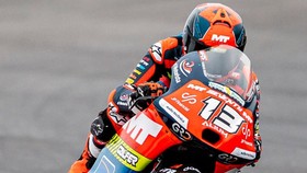 Hakim Danish meraih podium ketiga di Moto3 Italia 2026.