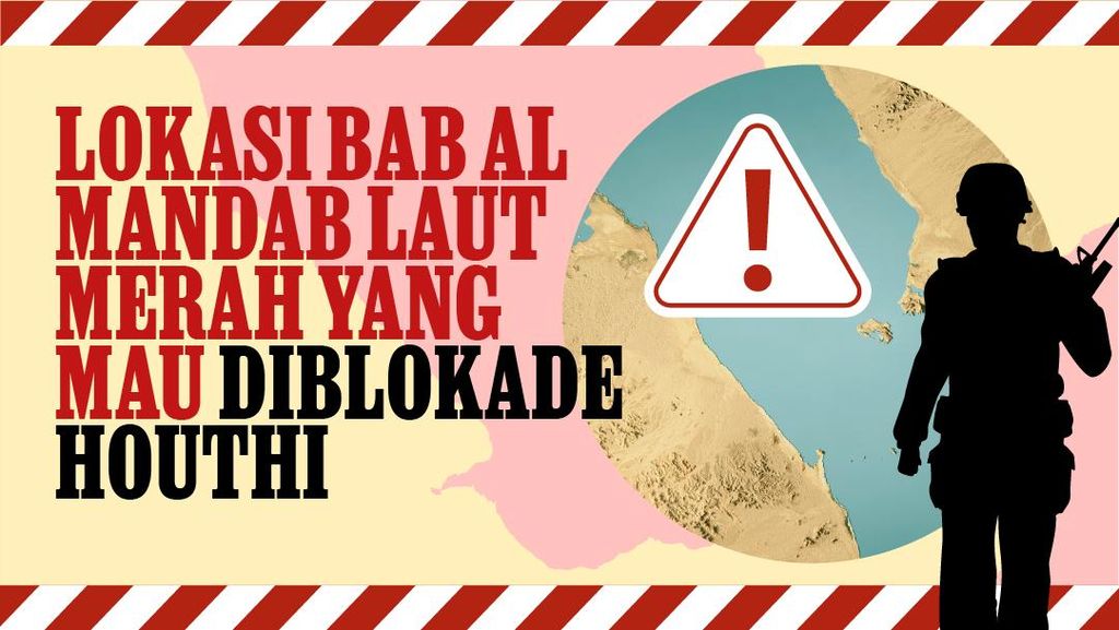 INFOGRAFIS: Lokasi Bab Al Mandab Laut Merah yang Mau Diblokade Houthi