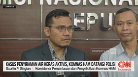 VIDEO: Kasus Penyiraman Air Keras Aktivis, Komnas HAM Datangi Polisi