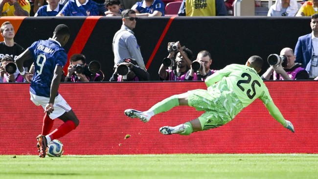Timnas Prancis berhasil mengalahkan Kolombia dalam laga FIFA Matchday di Maryland, Amerika Serikat, Senin (30/3) dini hari WIB.