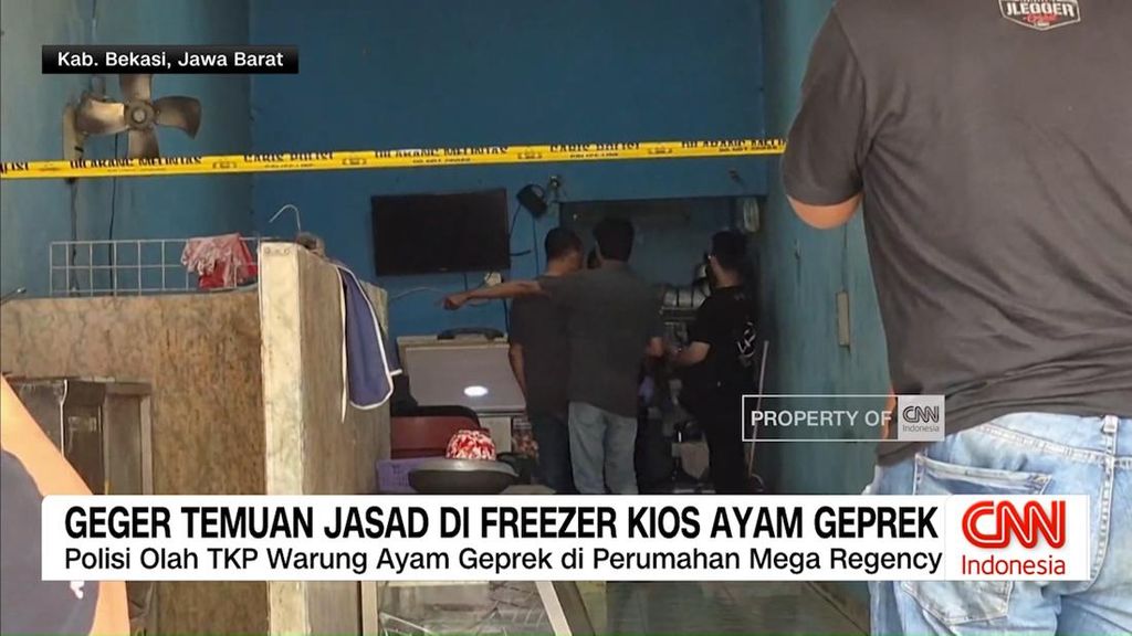 VIDEO: Geger Temuan Jasad di Freezer Kios Ayam Geprek