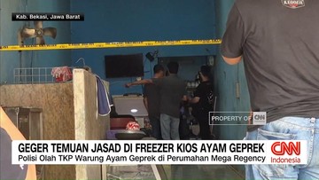 VIDEO: Geger Temuan Jasad di Freezer Kios Ayam Geprek