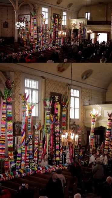 Desa Lyse Polandia Penuh Warna saat Perayaan Minggu Palma