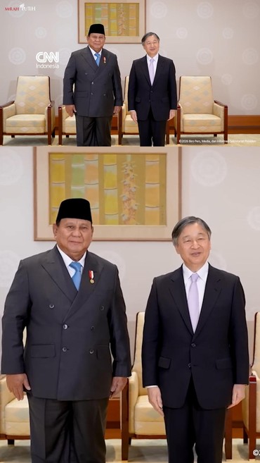 Momen Prabowo Temui Kaisar Naruhito di Istana Kekaisaran Jepang