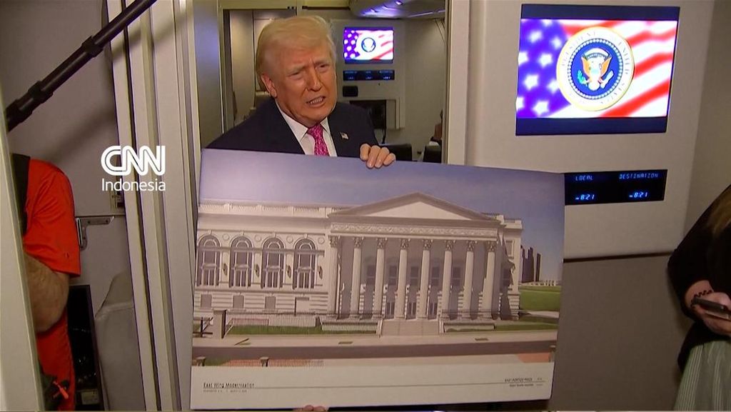 Trump Pamer Gambar Terbaru Renovasi Ballroom di Gedung Putih