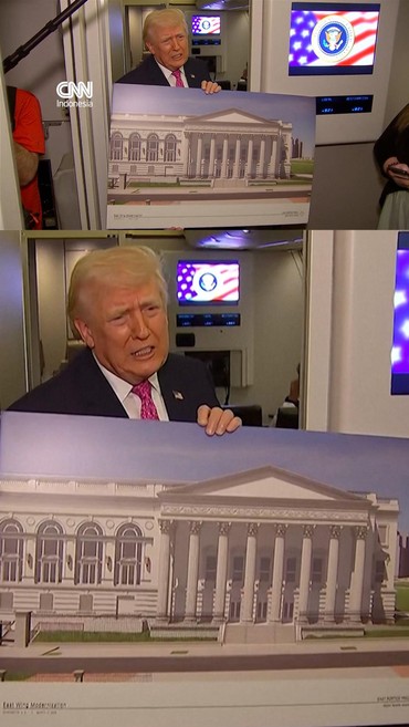 Trump Pamer Gambar Terbaru Renovasi Ballroom di Gedung Putih